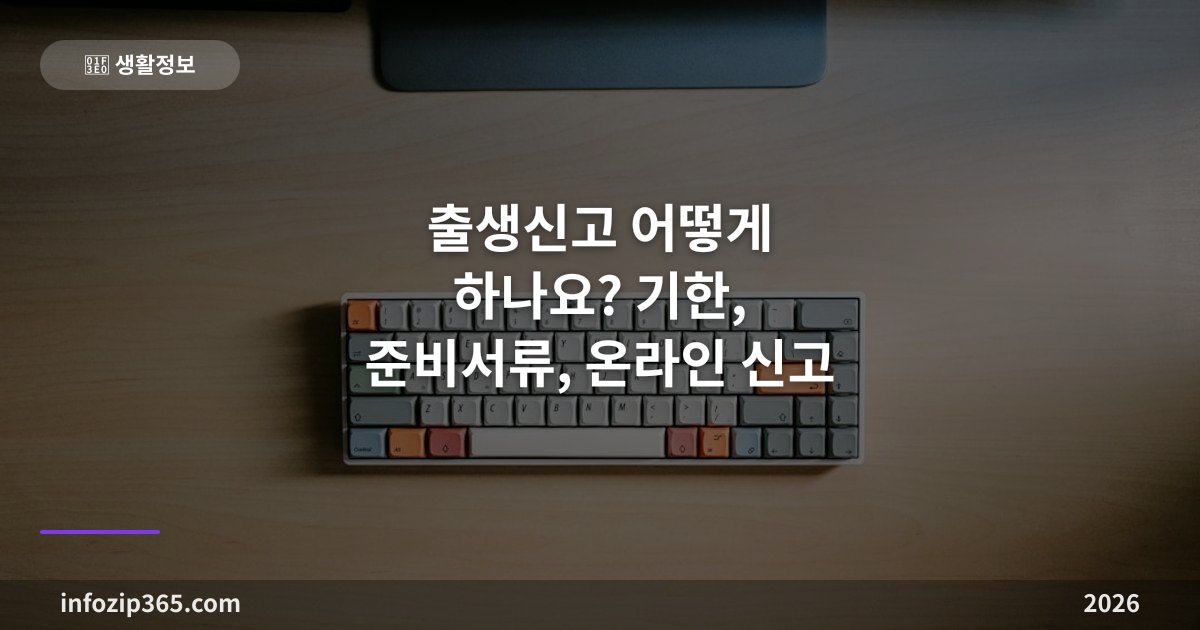 출생신고 어떻게 하나요? 기한, 준비서류, 온라인 신고 방법 총정리