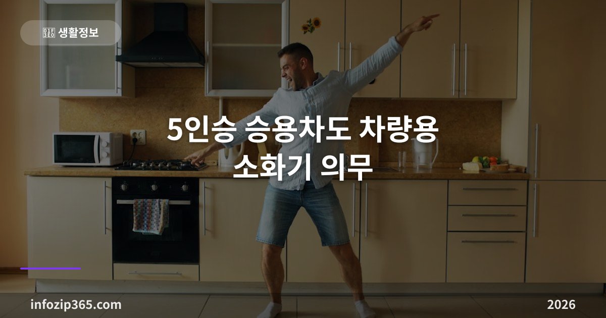 5인승 승용차도 차량용 소화기 의무 — 내 차 해당 여부와 소화기 고르는 기준