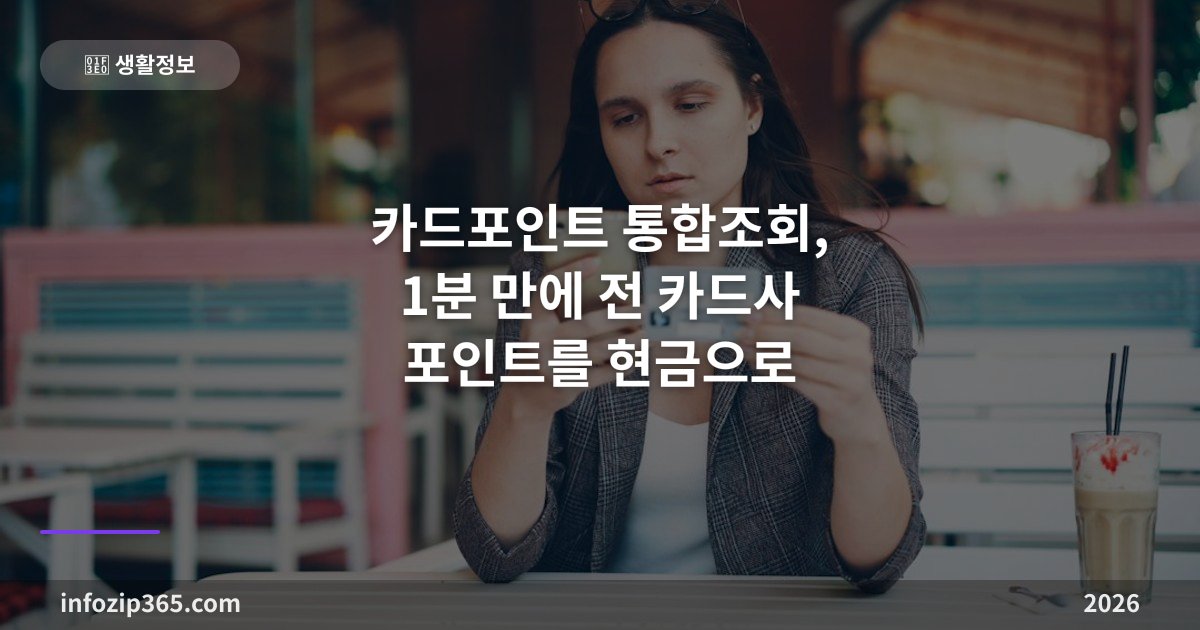 카드포인트 통합조회, 1분 만에 전 카드사 포인트를 현금으로 — 계좌입금 방법