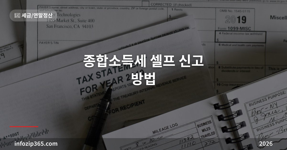 종합소득세 셀프 신고 방법 — 홈택스로 직접 하는 5월 신고 절차