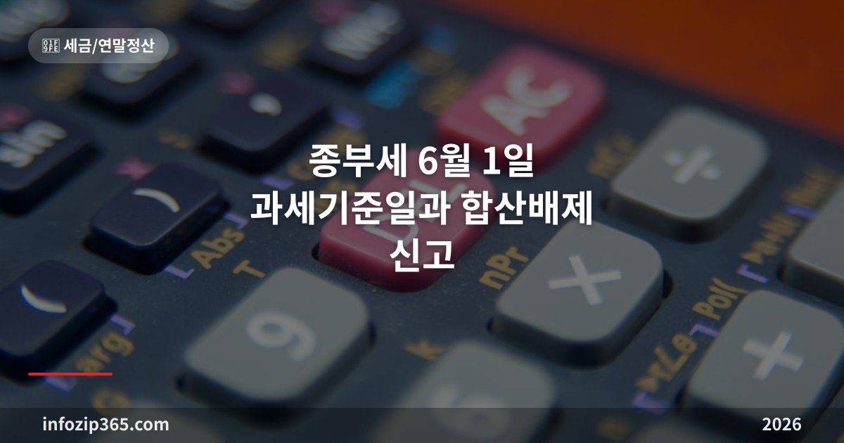 종부세 6월 1일 과세기준일과 합산배제 신고 — 5월 절세 전략부터 9월 신고까지