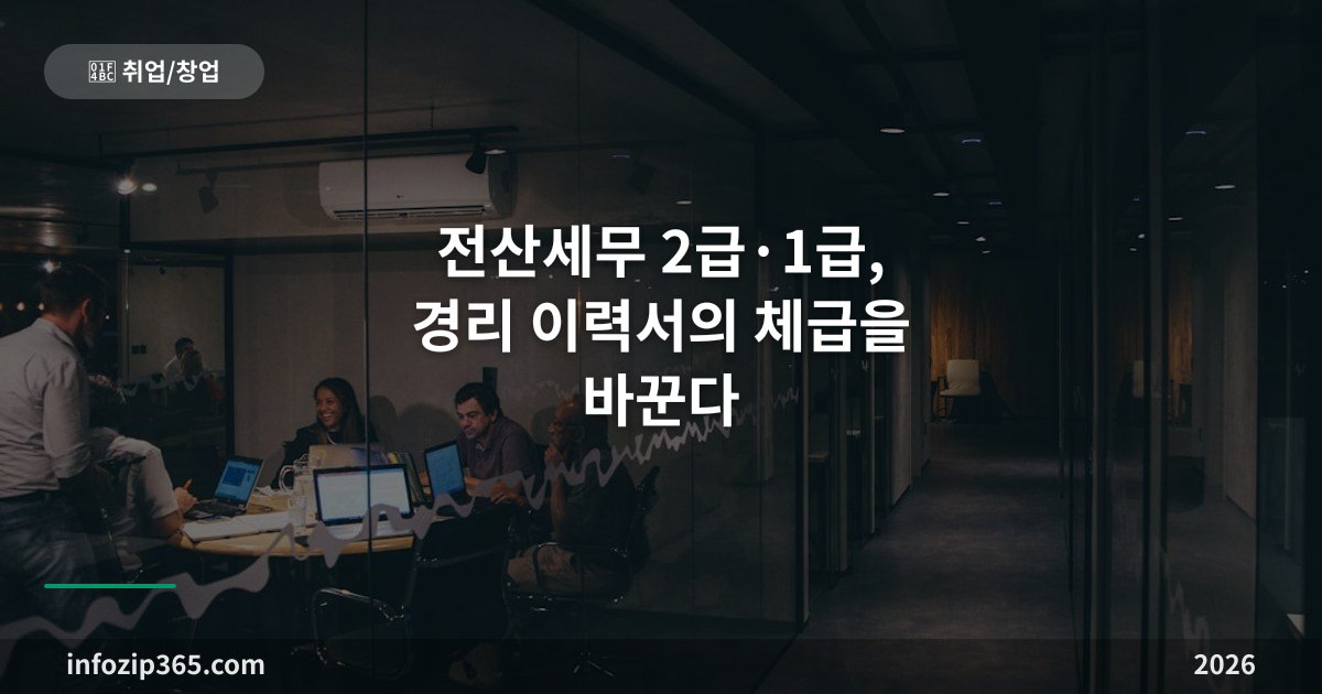 전산세무 2급·1급, 경리 이력서의 체급을 바꾼다 — 전산회계와의 차이와 준비 순서