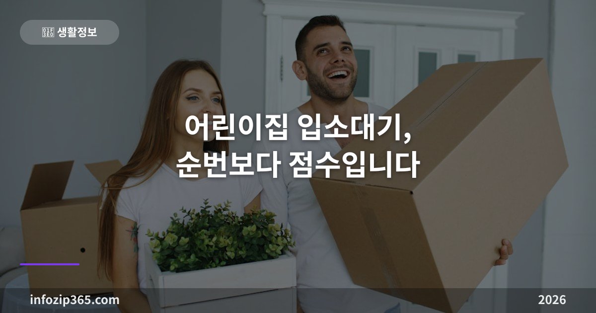 어린이집 입소대기, 순번보다 점수입니다 — 1순위 100점·맞벌이 200점 구조