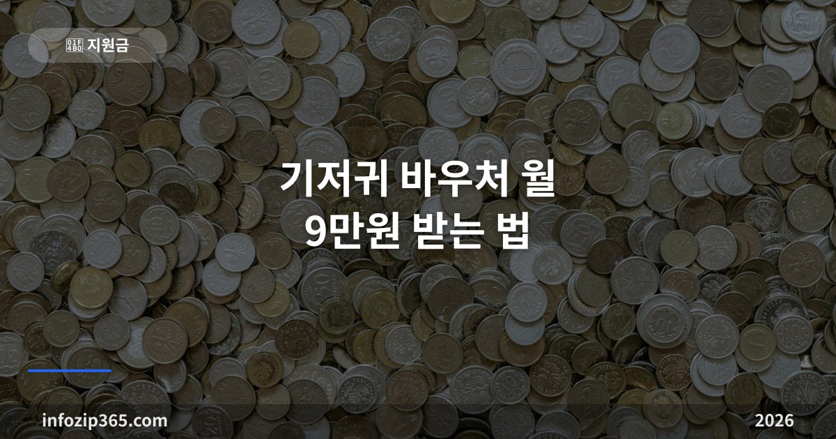 기저귀 바우처 월 9만원 받는 법 — 조제분유까지 되면 월 20만원, 대상 조건 총정리