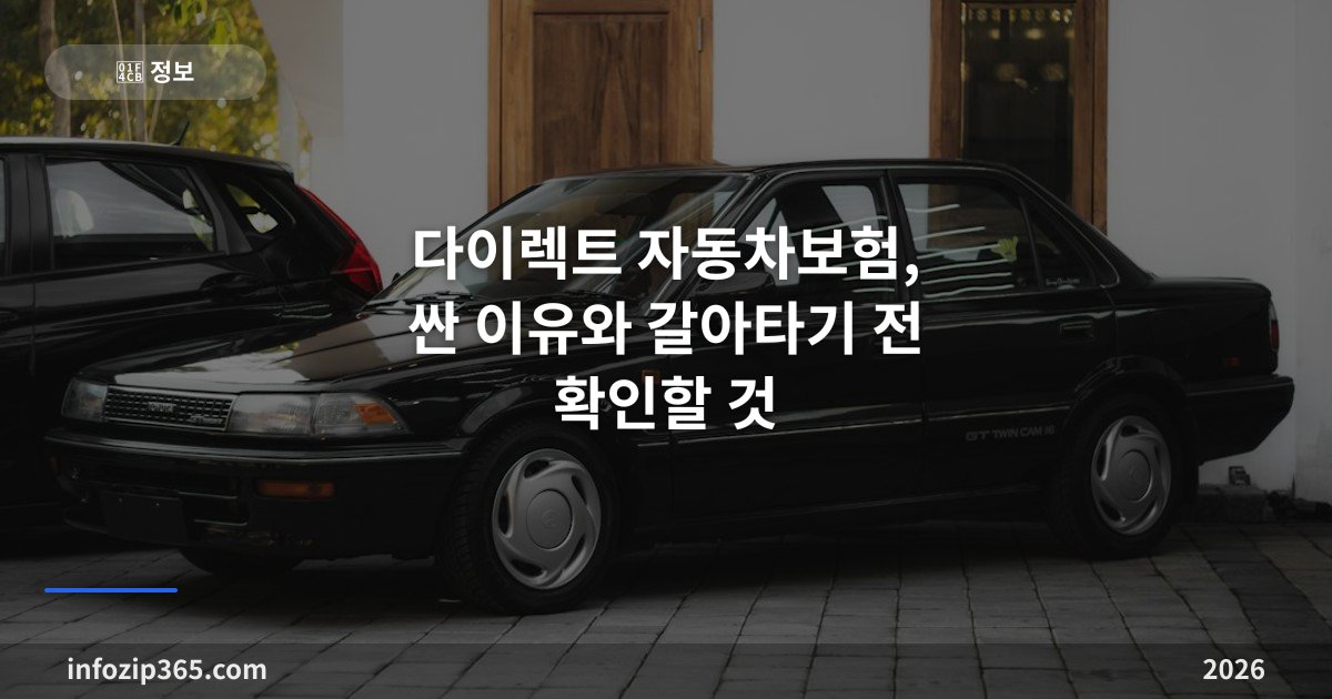 다이렉트 자동차보험, 싼 이유와 갈아타기 전 확인할 것 — 비교 플랫폼·등급 승계·운전자 범위