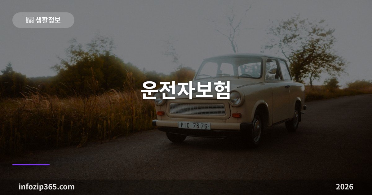 운전자보험 — 자동차보험과 뭐가 다르고, 하나면 충분한 이유