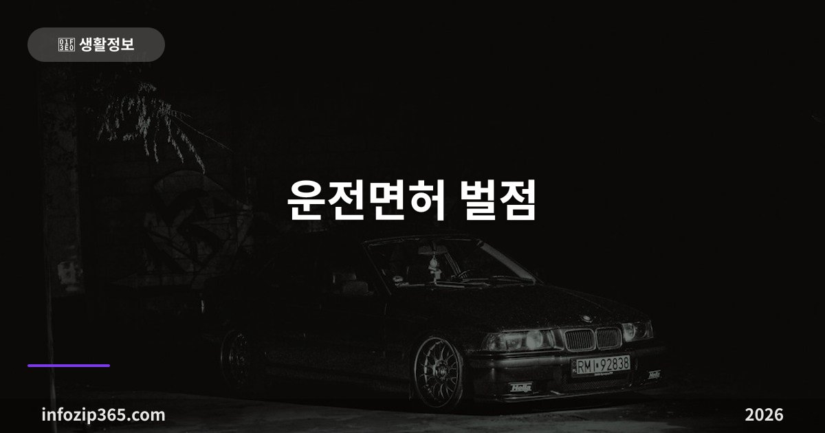 운전면허 벌점 — 40점이 정지선이다, 조회부터 감경까지