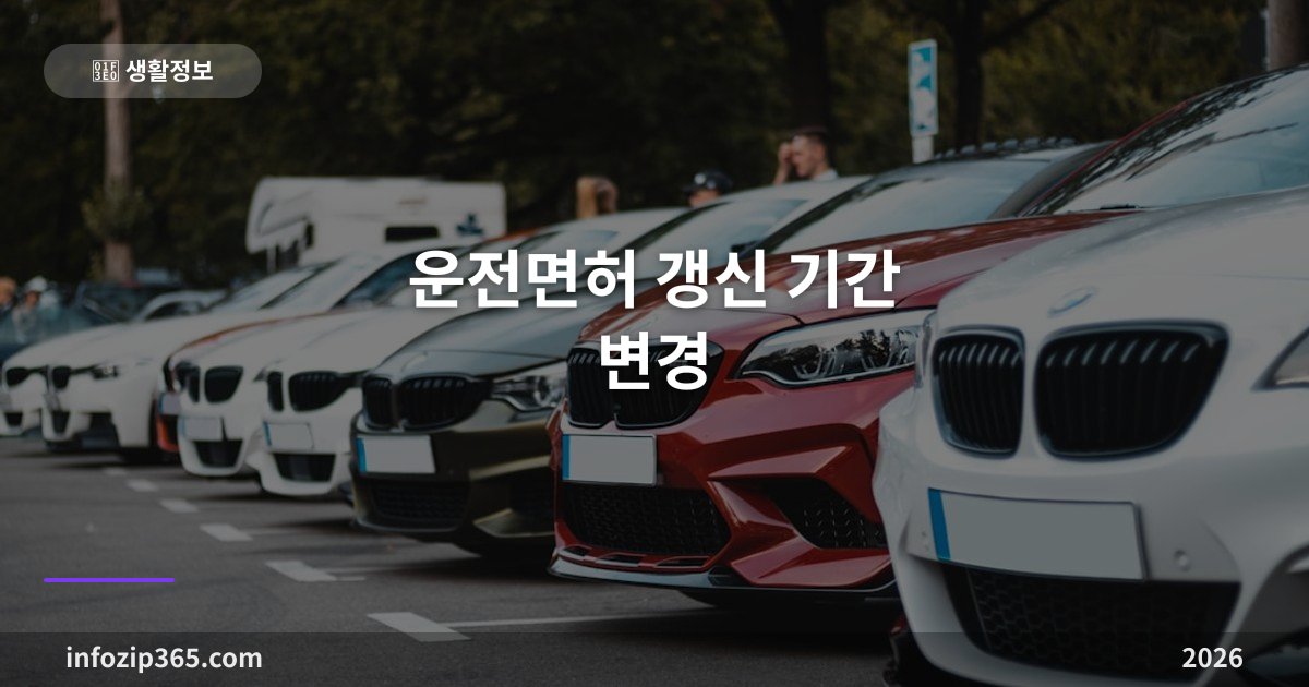 운전면허 갱신 기간 변경 2026: 생일 기준 새 제도 완벽 가이드