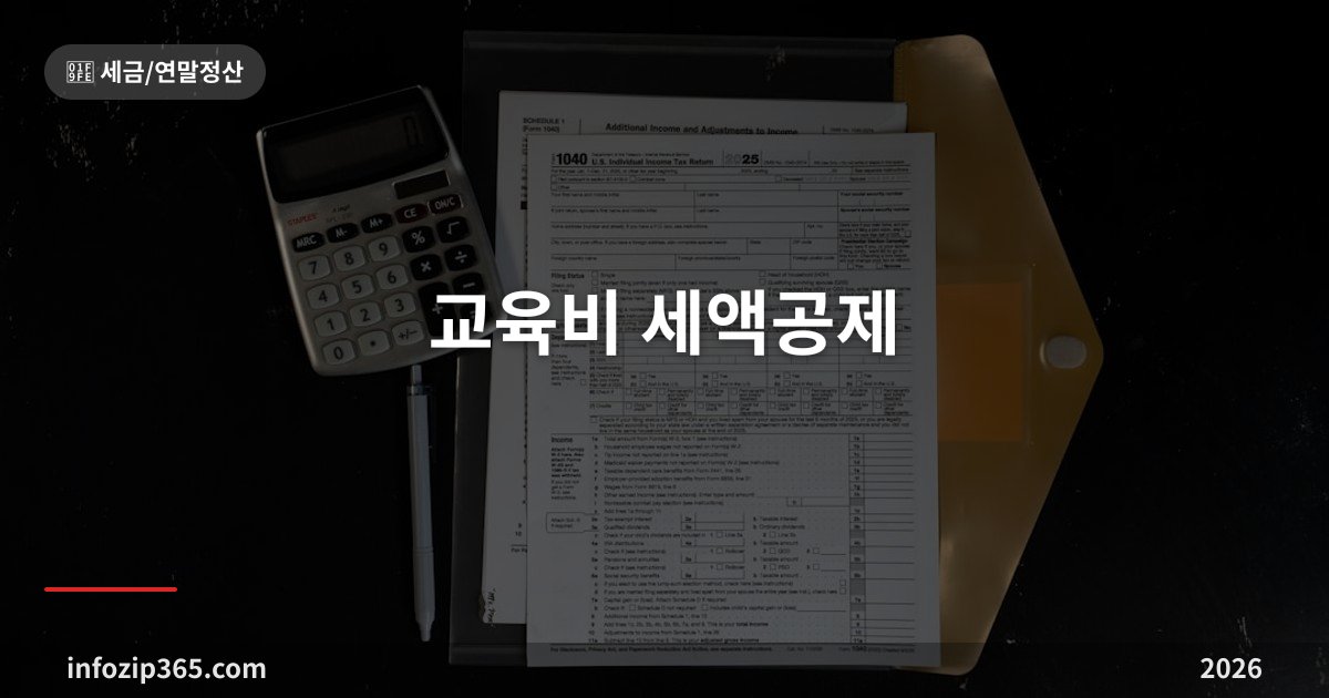 교육비 세액공제 가이드 — 유치원부터 대학까지 얼마나 돌려받을까