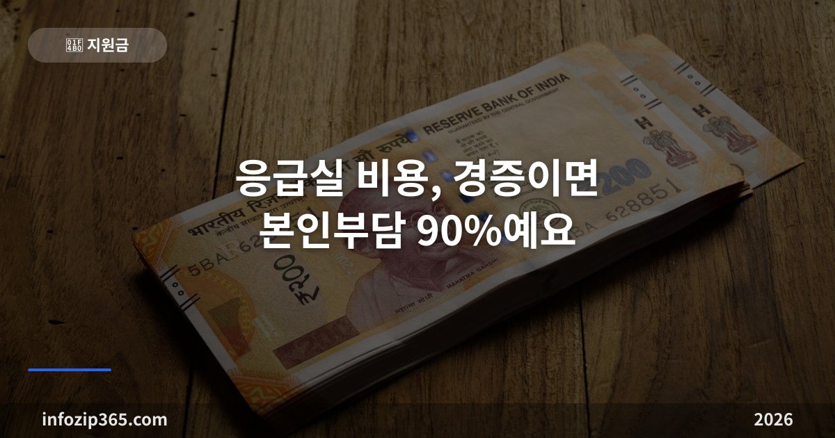 응급실 비용, 경증이면 본인부담 90%예요 — 돈이 없을 땐 대불제도로