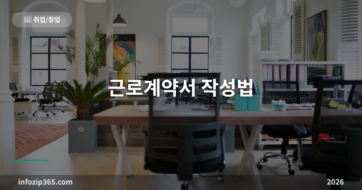 근로계약서 작성법 총정리 - 알바·계약직·정규직 유형별 가이드