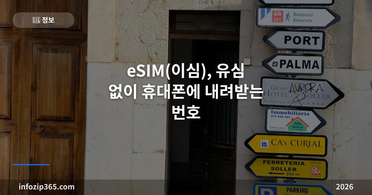 eSIM(이심), 유심 없이 휴대폰에 내려받는 번호 — 듀얼심·해외여행 활용·발급비 2,750원