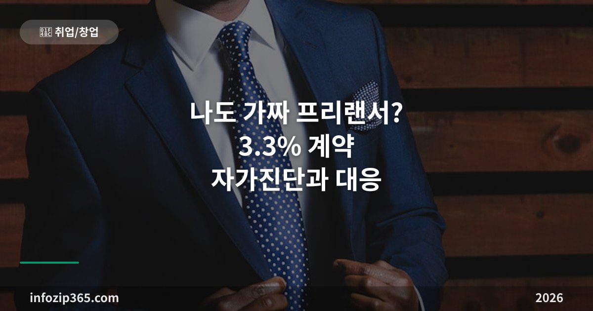 나도 가짜 프리랜서? 3.3% 계약 자가진단과 대응 가이드
