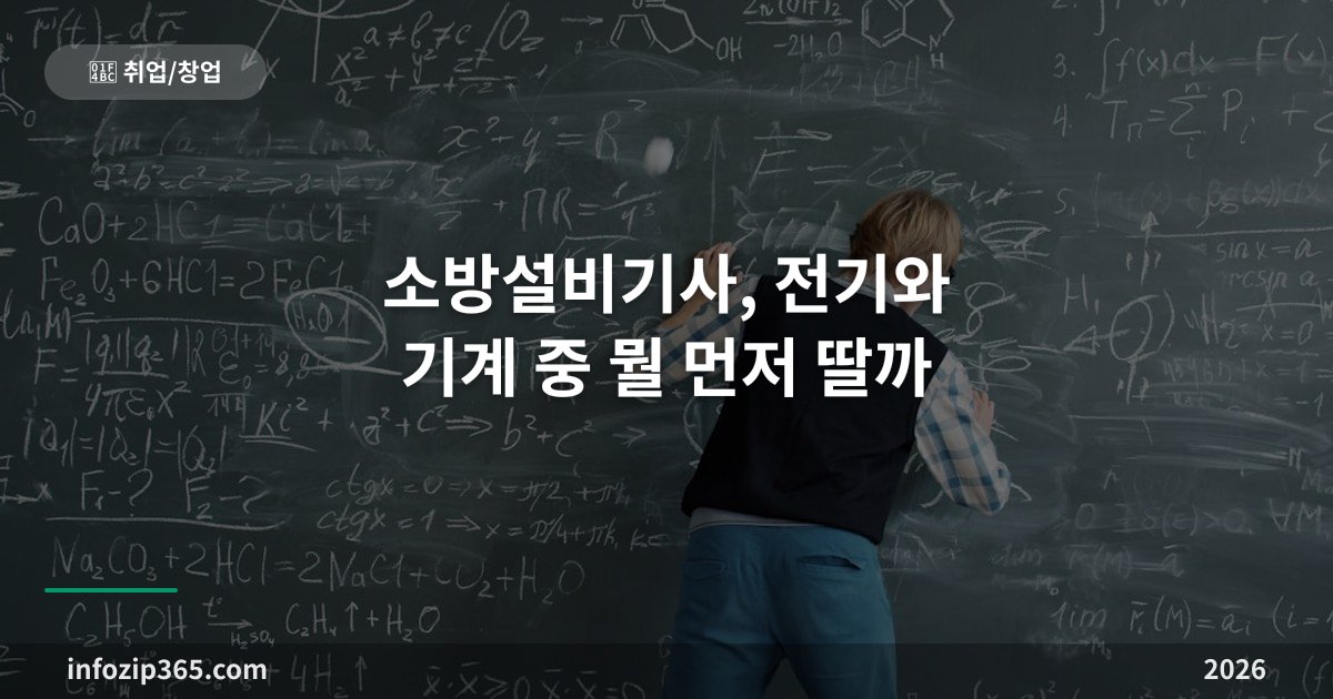 소방설비기사, 전기와 기계 중 뭘 먼저 딸까 — 두 분야 차이와 시험 구조