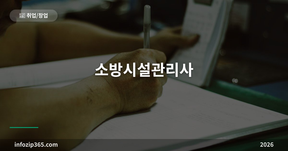소방시설관리사 — 연 1회뿐인 소방 최상위 자격, 2026년 시험은 끝났고 지금 할 일