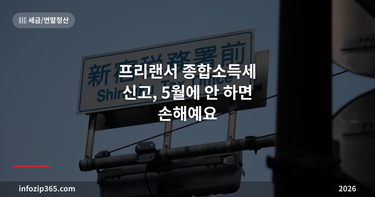 프리랜서 종합소득세 신고, 5월에 안 하면 손해예요 — 3.3% 환급받는 법