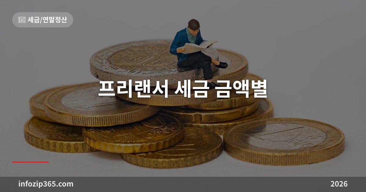 프리랜서 세금 금액별 총정리 — 수입 2천만·3천만·5천만이면 환급일까 추가납부일까