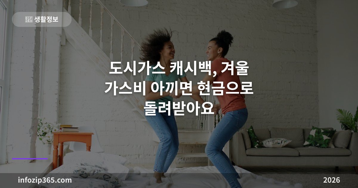 도시가스 캐시백, 겨울 가스비 아끼면 현금으로 돌려받아요 — 지금 가입해두는 법