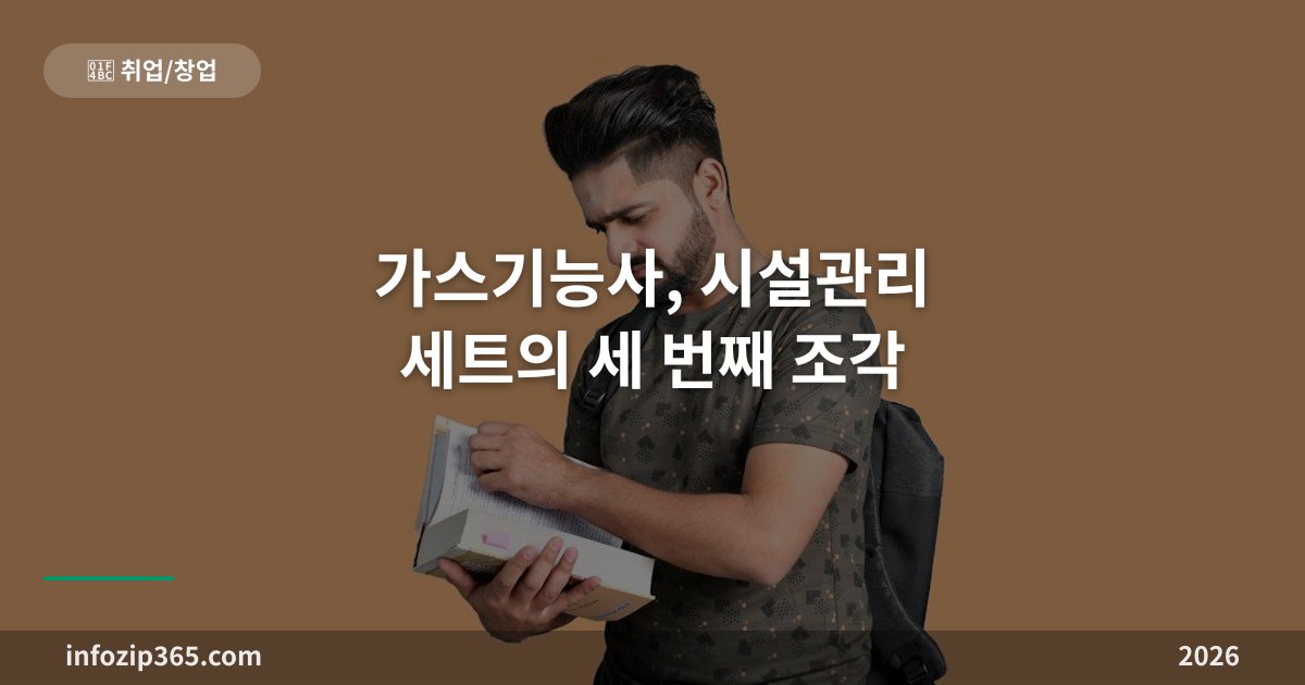 가스기능사, 시설관리 세트의 세 번째 조각 — 시험 과목과 취업 지형