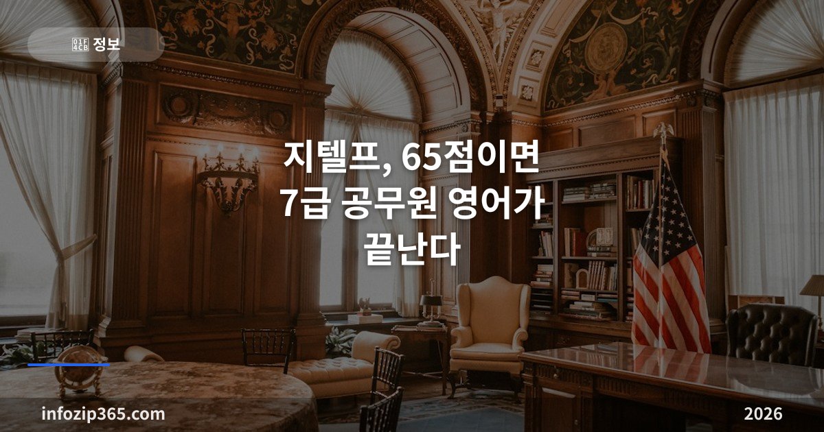 지텔프, 65점이면 7급 공무원 영어가 끝난다 — 매주 열리는 시험의 구조
