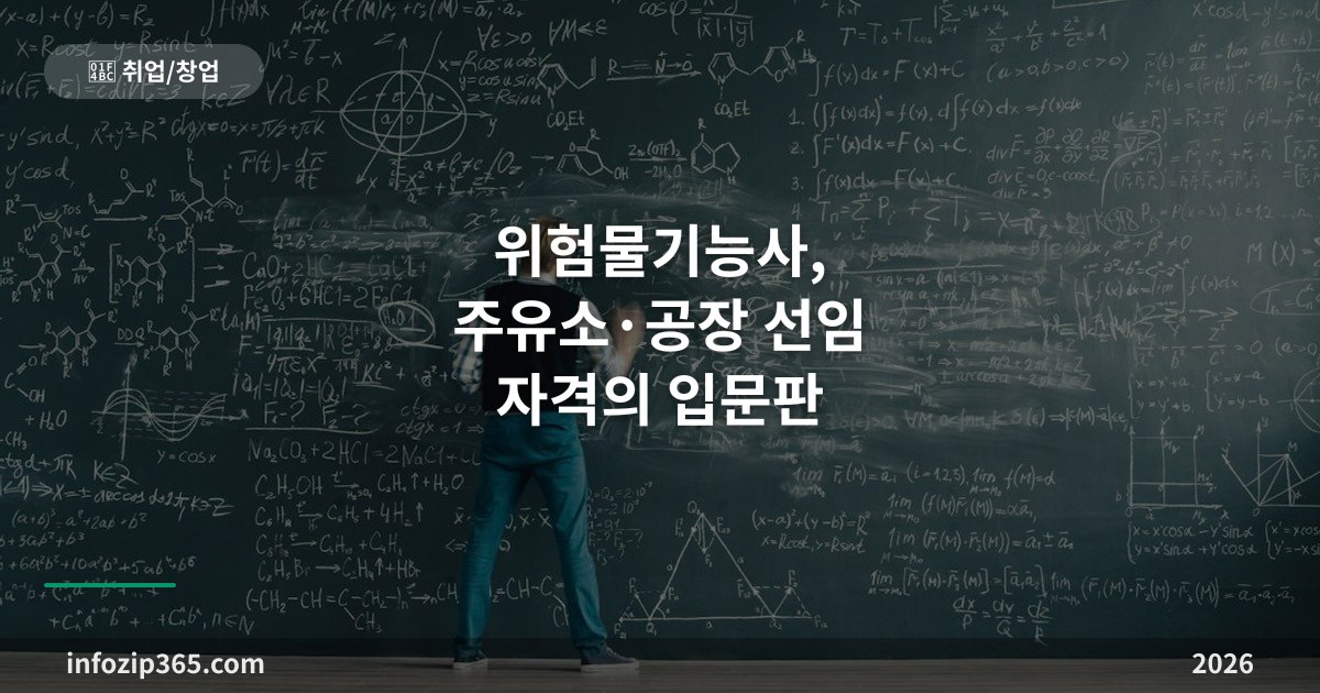 위험물기능사, 주유소·공장 선임 자격의 입문판 — 시험 과목과 취득 후 쓰임새
