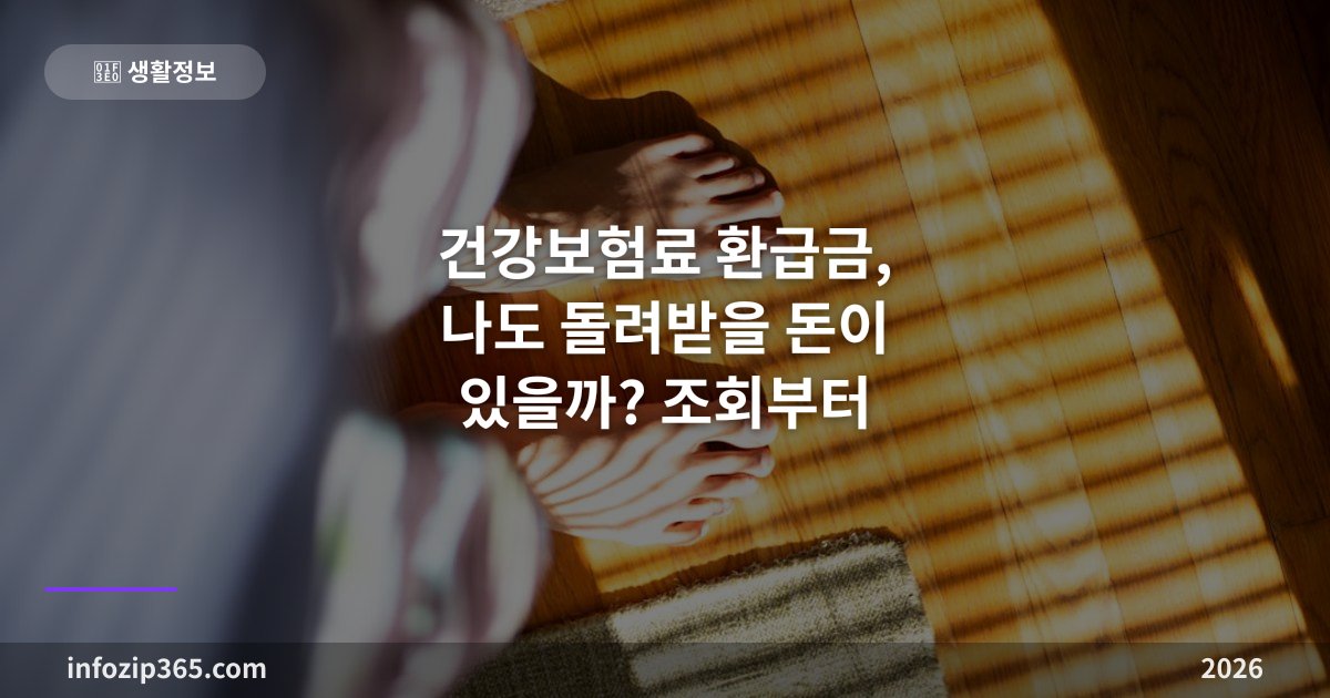 건강보험료 환급금, 나도 돌려받을 돈이 있을까? 조회부터 신청까지