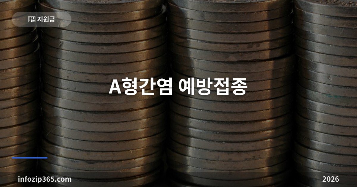 A형간염 예방접종 총정리 — 40세 기준으로 갈리는 절차와 무료 대상 확인법