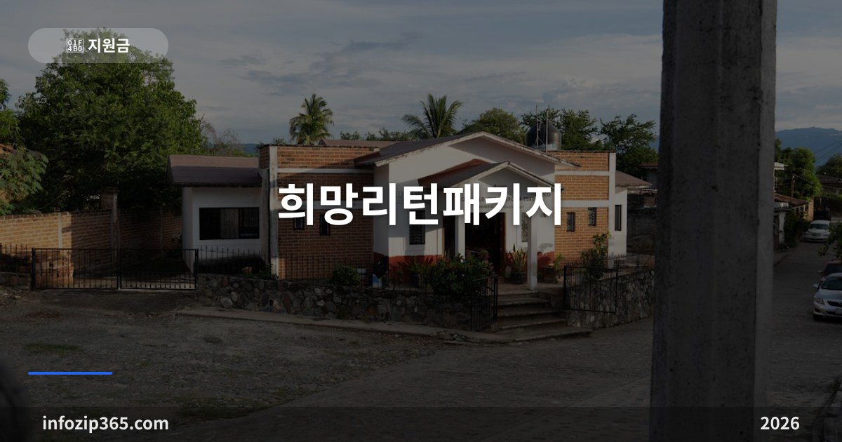 희망리턴패키지 — 폐업 소상공인 점포철거비 최대 600만원과 재기 지원 전체