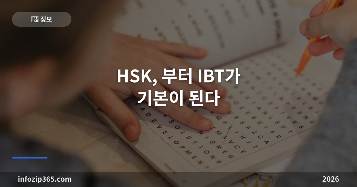 HSK, 2026년부터 IBT가 기본이 된다 — 급수 선택과 유효기간의 진실