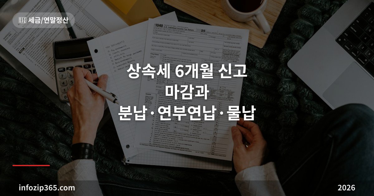 상속세 6개월 신고 마감과 분납·연부연납·물납 완벽 가이드 — 고액 상속세 부담 줄이는 3가지 방법