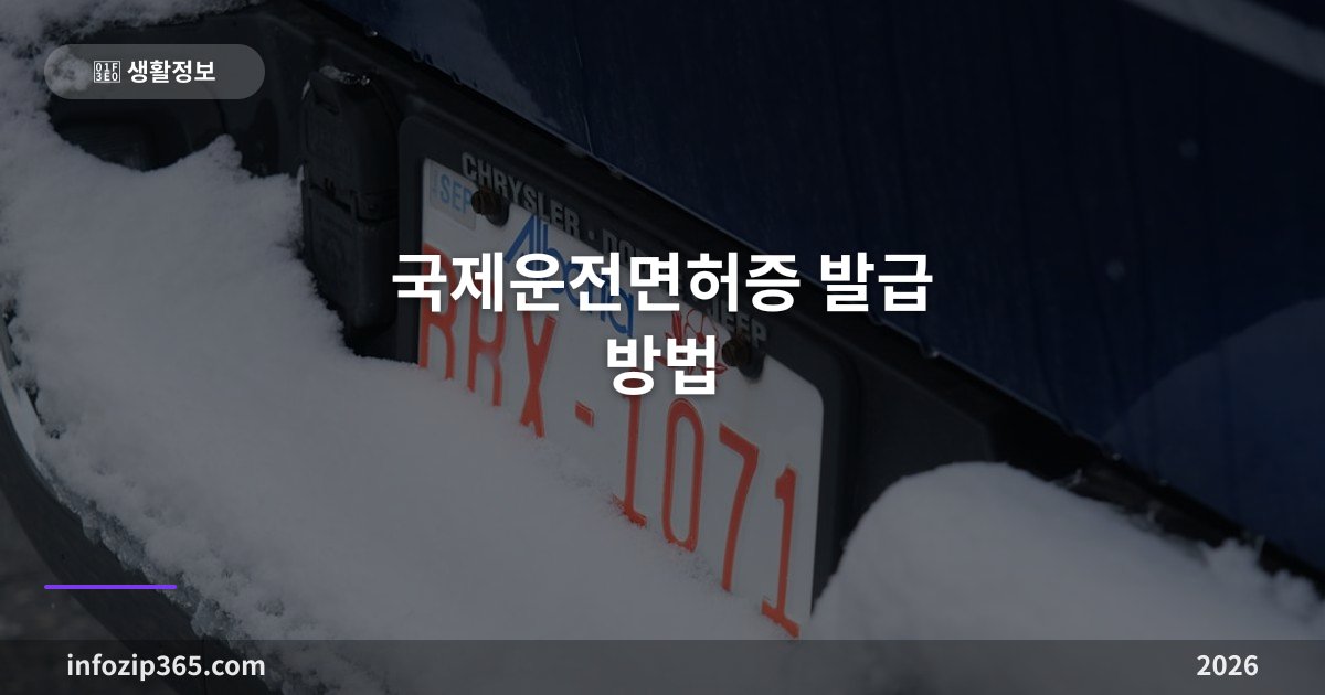 국제운전면허증 발급 방법 총정리 2026 - 온라인·경찰서·공항 비교