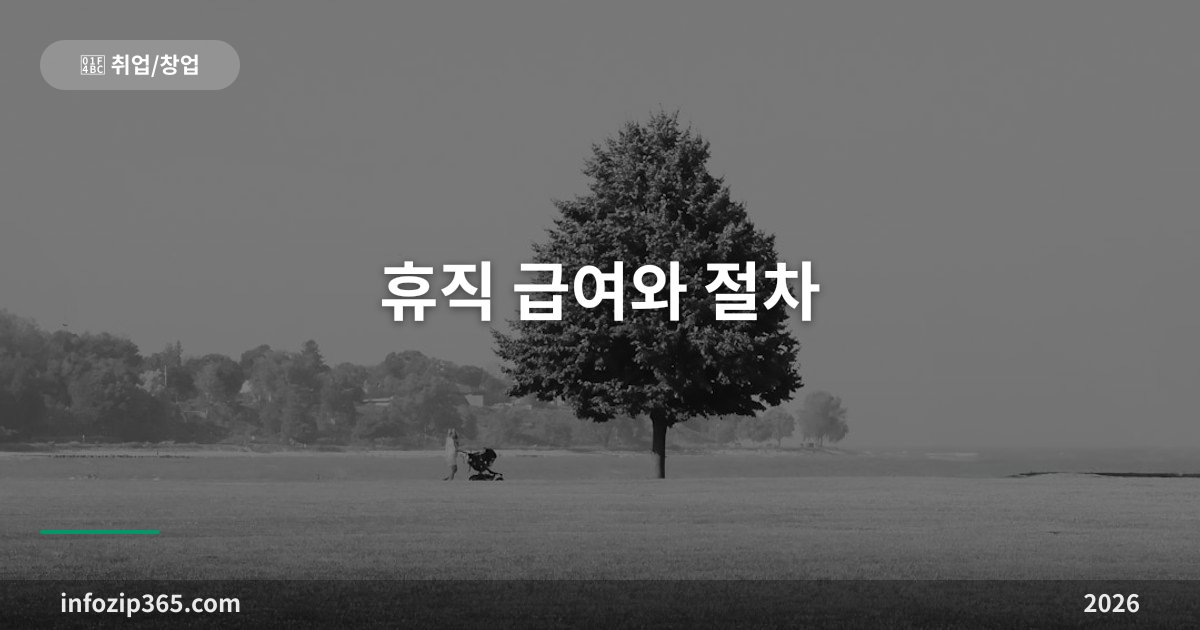 휴직 급여와 절차 총정리 — 육아휴직부터 병가까지, 내가 받을 수 있는 돈은?