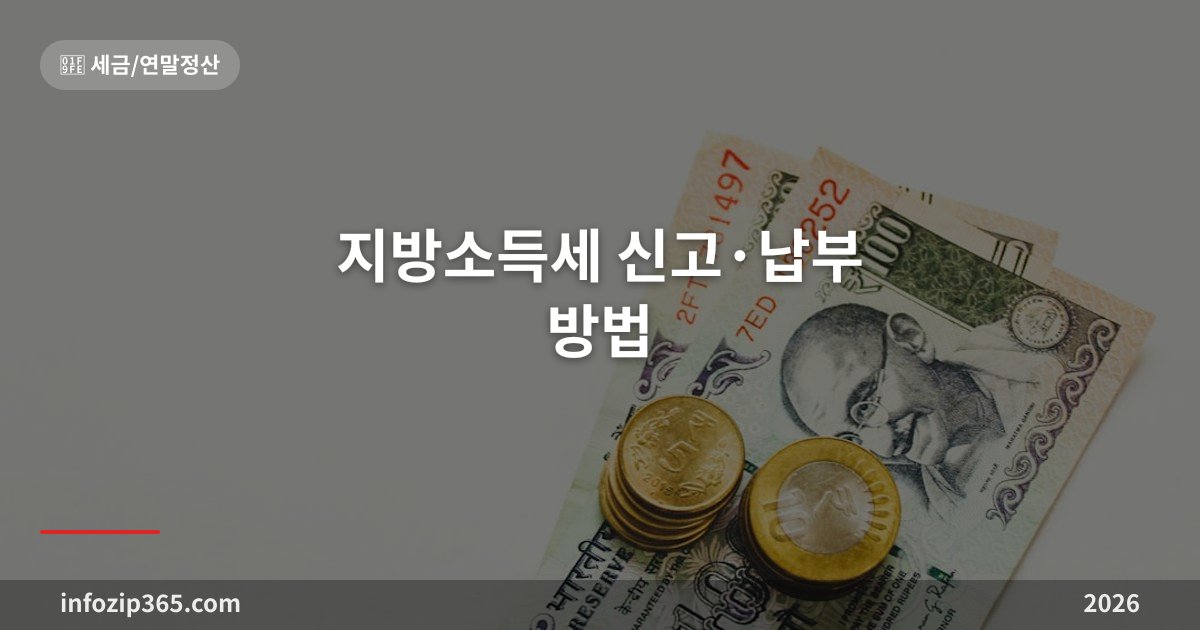 지방소득세 신고·납부 방법 — 위택스로 5분이면 끝