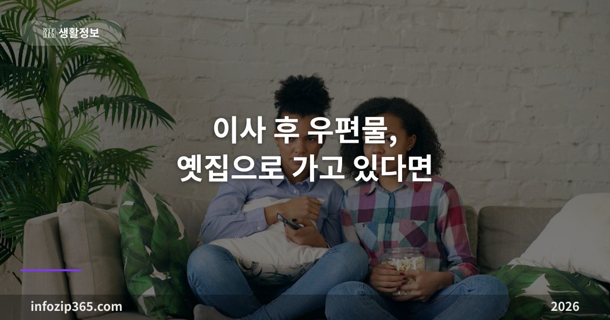 이사 후 우편물, 옛집으로 가고 있다면 — 우체국 주거이전서비스 3개월 무료