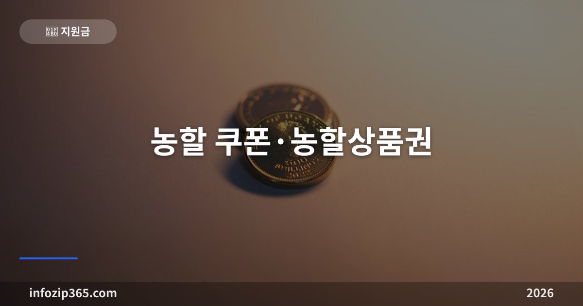 농할 쿠폰·농할상품권 — 마트 20% 할인 품목·10월 상품권 발행 일정·온누리 환급과 차이