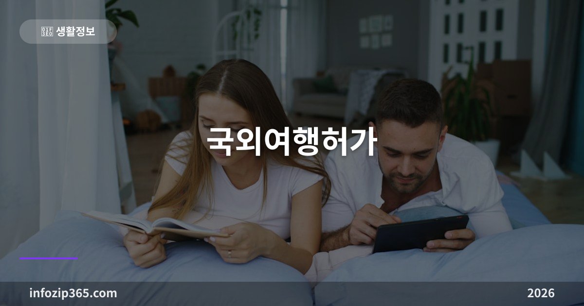 국외여행허가 — 25세부터 병역미필자는 출국 전 필수, 안 받으면 형사처벌이에요