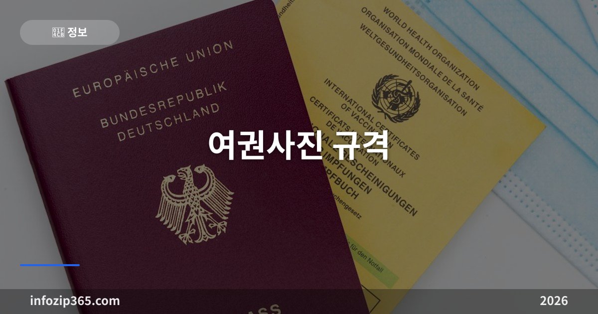 여권사진 규격 — 안경은 되고 모자는 안 된다, 반려 없는 기준 총정리