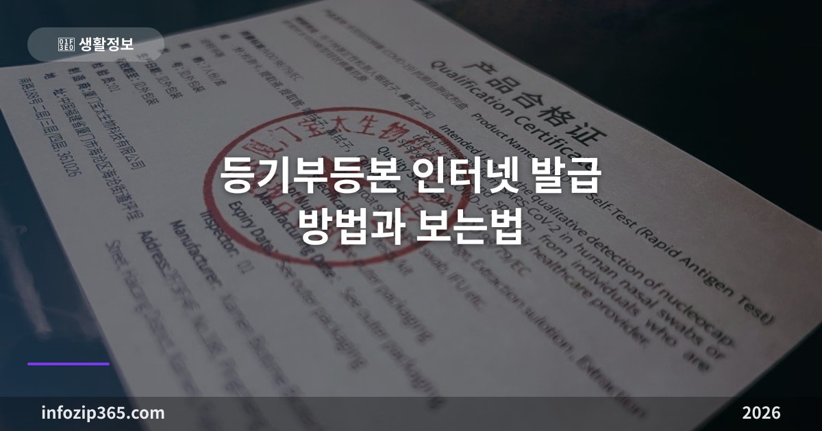 등기부등본 인터넷 발급 방법과 보는법 — 표제부·갑구·을구 해석까지