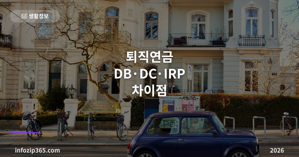 퇴직연금 DB·DC·IRP 차이점 — 어떤 게 나한테 유리할까?