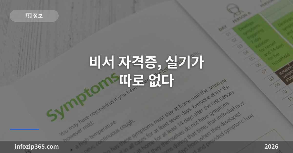 비서 자격증, 실기가 따로 없다 — 컴활·워드가 실기를 대신하는 구조