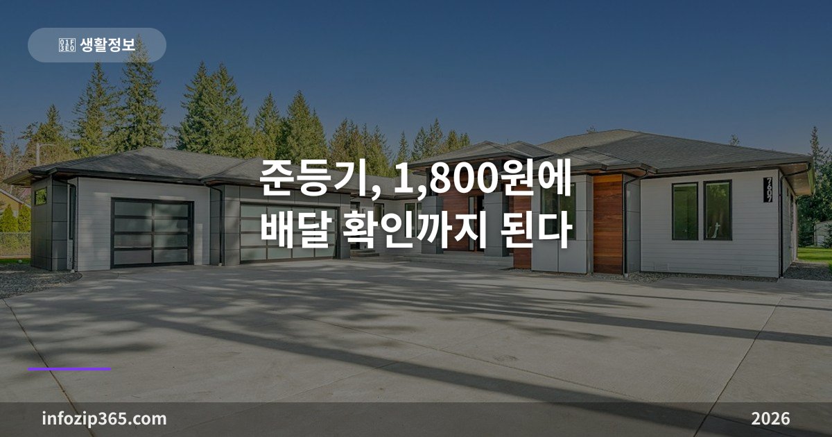 준등기, 1,800원에 배달 확인까지 된다 — 등기와의 차이와 우편함 접수 서비스