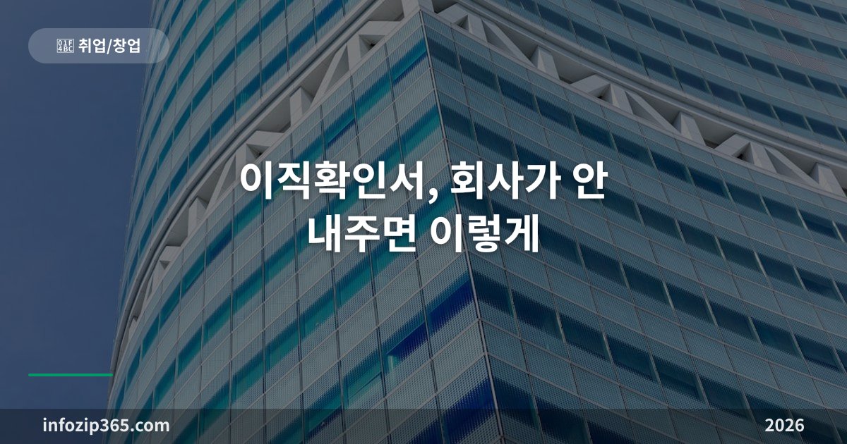 이직확인서, 회사가 안 내주면 이렇게 — 요청 후 10일이 법정 기한이에요