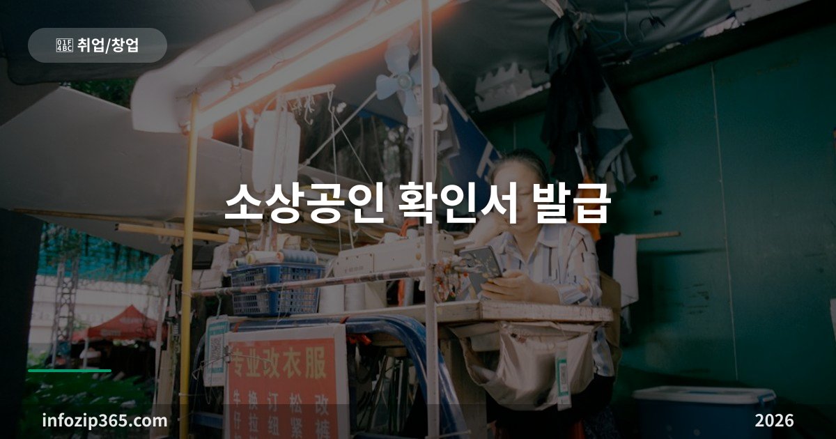 소상공인 확인서 발급 — 용도별 3종 구분·업종별 기준·제출 서류와 유효기간