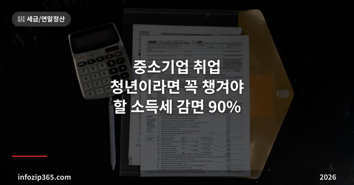 중소기업 취업 청년이라면 꼭 챙겨야 할 소득세 감면 90% — 5년간 연 200만원