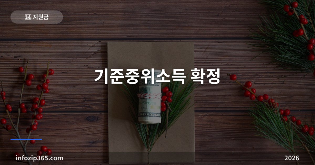 기준중위소득 2026 확정 — 가구별 금액부터 신청 가능한 복지제도까지
