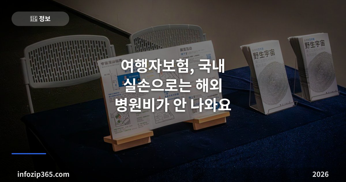 여행자보험, 국내 실손으로는 해외 병원비가 안 나와요 — 보장 범위·분실과 도난·항공기 지연 청구