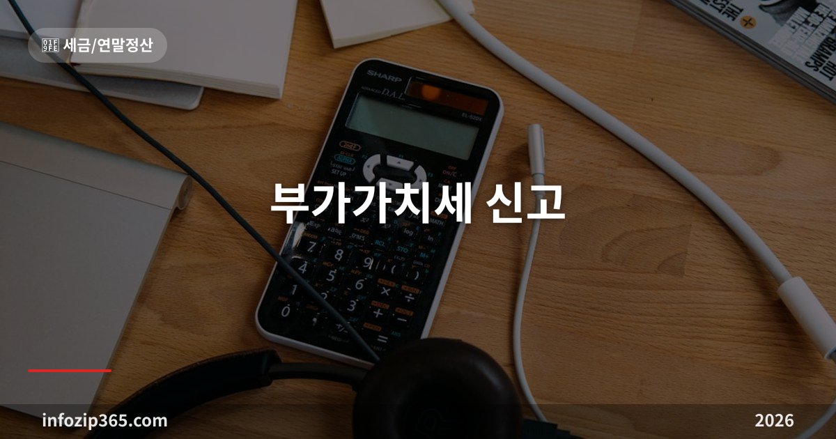 부가가치세 신고 총정리 — 일반·간이과세자 기준과 신고 기한, 예정고지, 홈택스 신고 순서, 가산세