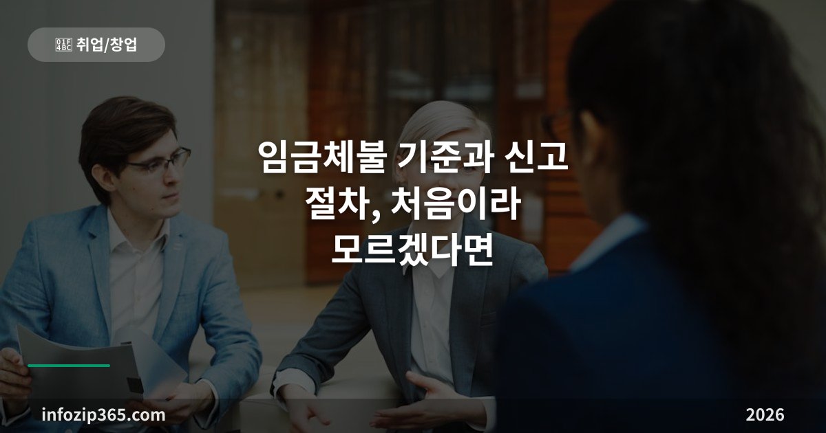 임금체불 기준과 신고 절차, 처음이라 모르겠다면